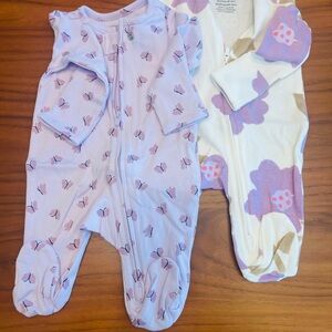 Carter's Kids Footies in Lavender and Cream NEW 🍼🍼🍼